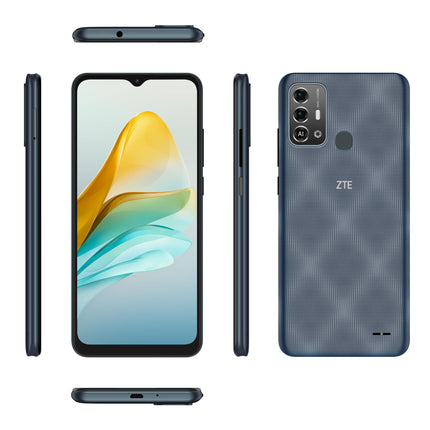 ZTE Blade A53 Pro Smartphone, 16.52 cm (6.52 inches), HD+, 4 GB RAM, 64 GB Storage, 13 MP Dual Camera, 5000 mAh Battery, Fingerprint Sensor, Dual SIM, Midnight Blue