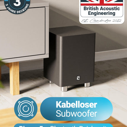 Majority K2 kõlaririba, võimas, juhtmevaba, 150W, ruumilise heliga, subwoofer, Bluetooth, HDMI Arc (CEC), suur kaugjuhtimispult, AUX, USB, FM-raadio, optiline sisend, RCA-kaabel (must)