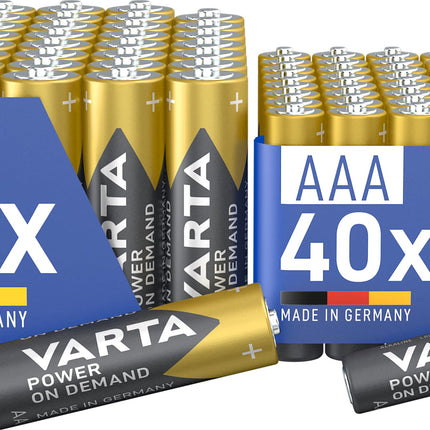 VARTA patareid segapakendis 80 tk, AA 40 tk + AAA 40 tk, Power on Demand, leelispatareid, hoiupakend keskkonnasõbralikus pakendis, võimas