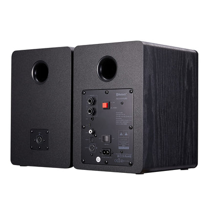 Sanyun SW206 80W aktiivne kaherežiimiline riiulikõlar, 4-tolline stuudiomonitor ja HiFi-režiim, optiline koaksiaalühendus TRS Aux Bluetooth 5.0 USB 24-bitise DAC-iga, koduseks plaadimängijaks, teleriks, arvutiks, lauaarvutiks, must