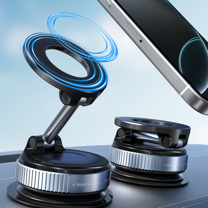 ALAFLY magnetiline autokinnitus iminapaga [360° pööratav ja kokkupandav], metallist autokinnitus, mis ühildub MagSafe iPhone'iga, esiklaasile/klaasile/mis tahes siledale pinnale, must
