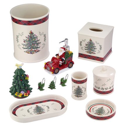 Avanti Linens Spode rätik, jõulupuu, tartan kollektsioon, elevandiluu