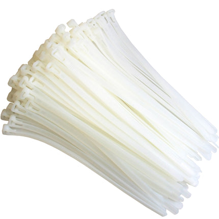 Cable ties assortment SET 100 pieces WHITE/NATURAL 7.5 × 250 mm - releasable/reusable/reopenable - cable tie - various sizes available