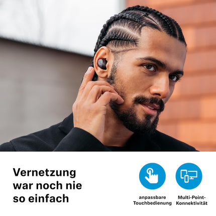 Sennheiser MOMENTUM True Wireless 4 - nutikad kõrvaklapid Bluetooth 5.4, kristallselge heli, ergonoomiline disain, 30-tunnine aku tööiga ja adaptiivne ANC - valge-hõbedane