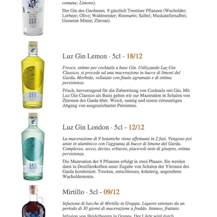 Marzadro advendikalender Marzadro 24 kvaliteetse kange alkoholiga - Distilleria Marzadro (4 x 0,1l ja 20 x 0,05l)