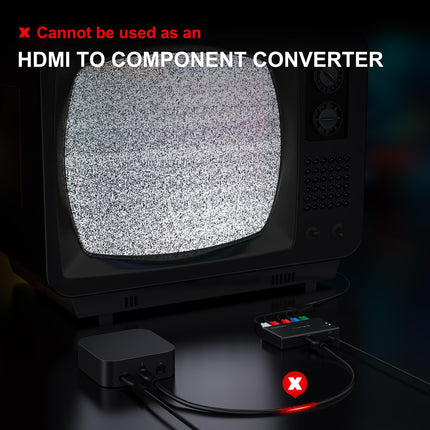 PORTTA komponent-HDMI muundur, 5 RCA YPbPr-HDMI videomuundur, YPbPr-HDMI-HDMI adapter, ühildub HDTV, monitori ja projektoriga