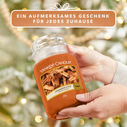 Yankee Candle lõhnaküünal klaaspurgis (suur) | Kaneelipulk | Küünal, mille põlemisaeg on kuni 150 tundi | Ideaalsed kingitused naistele