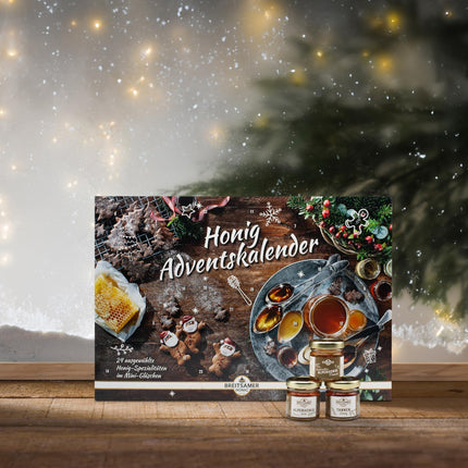 Breitsamer Honey Advent Calendar 2024 A total of 24 selected unique honey specialties in a 40g jar for a surprisingly sweet Advent season (24 x 40g)