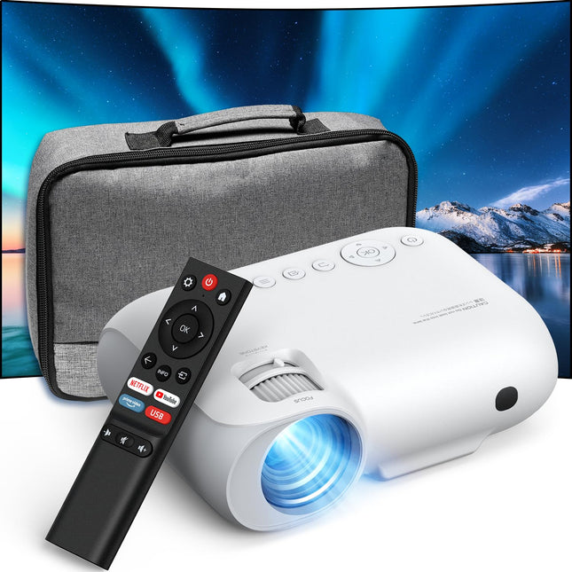 YOTON projektor 4K【Ametlik Netflix/Dolby Audio】 20000 luumenit Full HD 1080P natiivprojektor, Y9 WiFi Bluetooth 5.2 projektor, videoprojektor kodukino/mobiiltelefoni/TV-pulga/Androidi/PS5 projektori jaoks kotiga