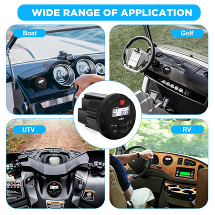 Waterproof Bluetooth Marine Stereo Receiver with MP3 Player on DAB+/AM/FM Radio and USB for Streaming Music on Boats, Golf Carts, ATVs, UTVs and Spas, Hot Tubs (DAB+)