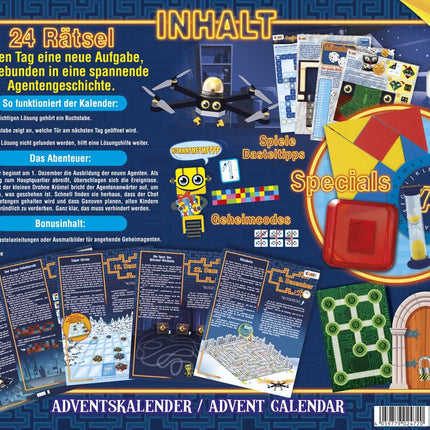 EXIT Challenge Advent Calendar for Children - Escape Game Toy Advent Calendar, Children's Board Game Calendar Board Games Early Learning Toys 24 Puzzles | German Language