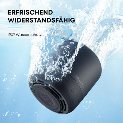 Soundcore Anker Mini 3 Bluetooth Speaker, Compact Speaker with BassUp and PartyCast Technology, USB-C, IPX7 Water Resistance, Custom EQ