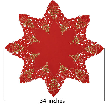 Grelucgo laudlina, tikitud, jõulupuu motiiviga, kaheksanurkne, 86 cm