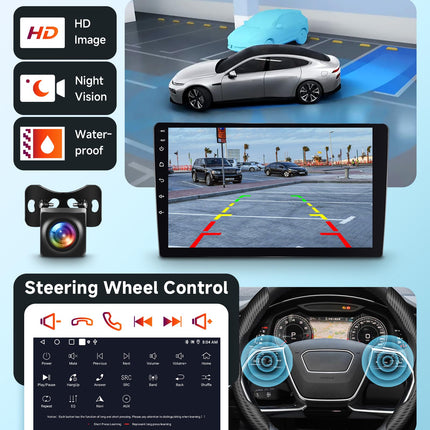 【2+64G】 Hodozzy Carplay autoraadio Toyota Vitz XP10 Yaris Platz Echo 1999-2005 jaoks, 9-tolline puutetundlik ekraan koos Android Auto/DSP/WiFi/GPS/RDS/FM/Bluetooth/USB-ga