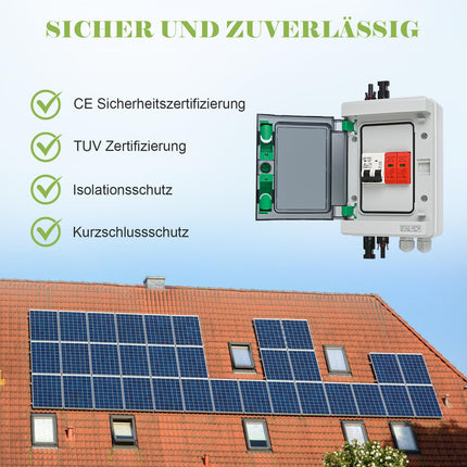SROCHN ülepingekaitse PV DC 32A 1000V piksekaitselüliti IP65 veekindel 1 string 4 mooduliga päikesepaneelide ühenduskarp