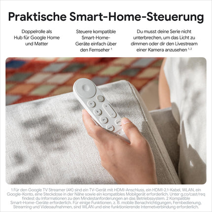 Google TV Streamer 4K – lõõgastav meelelahutus kiire voogedastuse ja häälotsinguga kaugjuhtimispuldiga – filmid, sarjad, otseülekanded ja Netflix 4K HDR-is – 32 GB salvestusruumi – Portselan