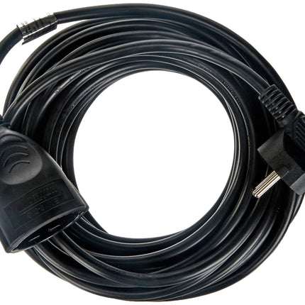 UNITEC Schuko pikenduskaabel H05VV-F3G1.5mm², IP 20, 10m, must