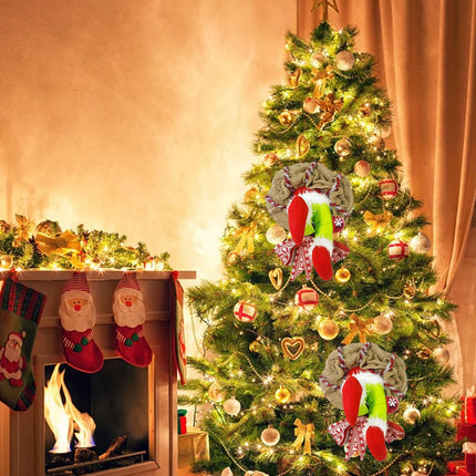 Christmas decoration Santa Claus, Christmas wreath decorations, Christmas wreath Grinch wreath, Christmas thief wreath, Christmas tree decorations, garlands home accessories decoration