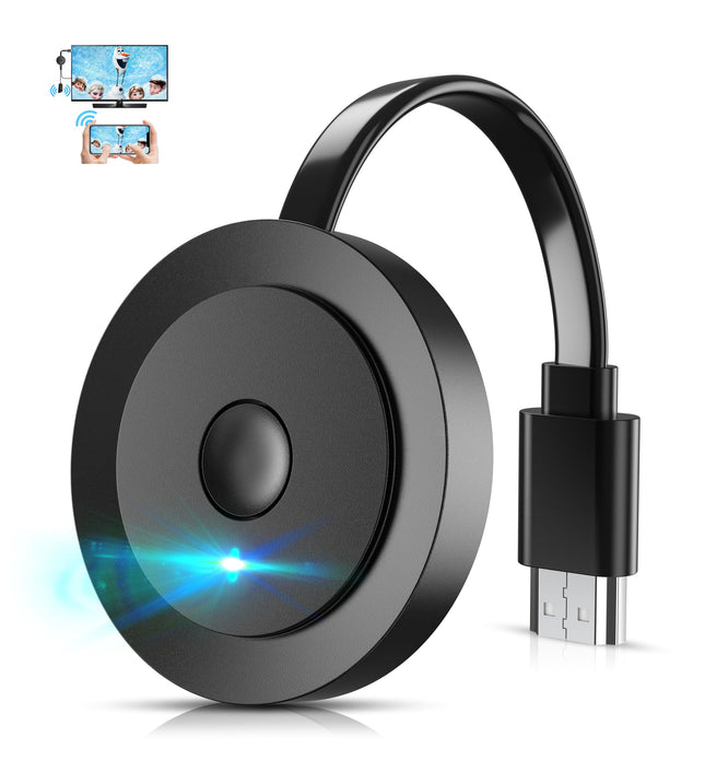Wireless HDMI Dongle TV 4K, Wireless Smart Media Player Streaming, Screen Casting for Miracast/iOS/Mac OS/Airplay/Android/Windows/DLNA, to HDTV, Monitor, Projector