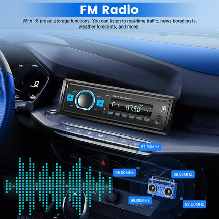 Raadio Bluetooth DAB Plusiga - DAB autoraadio FM-raadio ja ekvalaiseriga, autoraadio 1 DIN tugi SWC, USB/AUX/TF/SD sisend + kaugjuhtimispult