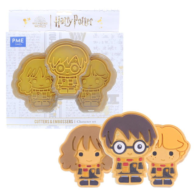 PME Harry Potteri küpsise- ja fondandivormid, Harry, Ron ja Hermione