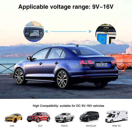 PARKVISION Rear view camera Flexible installation position allows car rear view camera with inverted image vertically and parking line optional