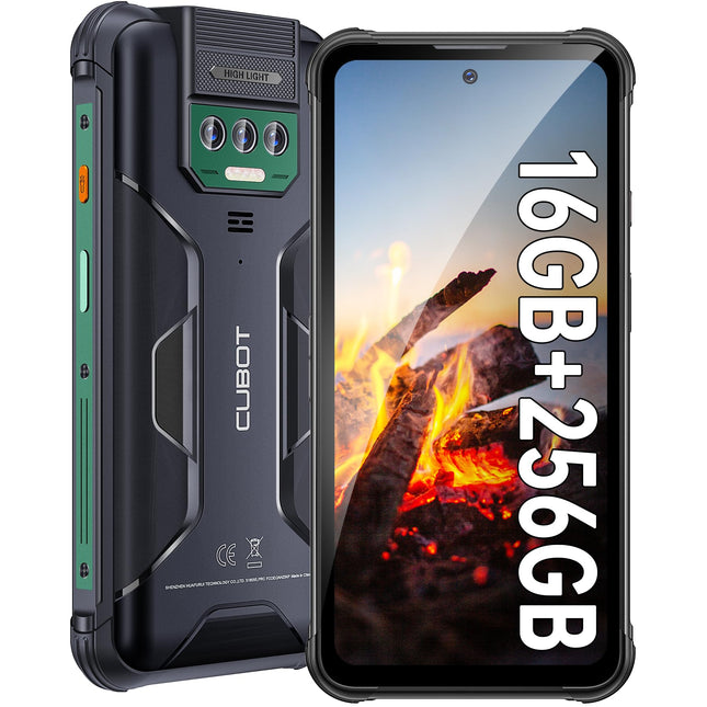 CUBOT Kingkong Power (2023) õues kasutatav nutitelefon Android 13, 16GB(8+8)/256GB, 10600mAh(33W), 6,5" FHD+ lukustamata mobiiltelefon pimestava taskulambiga, 48MP+20MP öönägemisega, IP68/kaks 4G SIM-kaarti/NFC/GPS