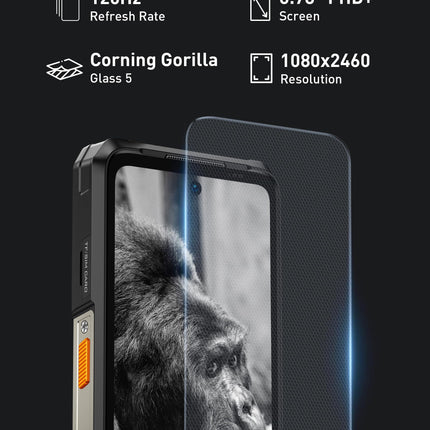 Ulefone Armor 26 Ultra Outdoor Mobile Phone 5G 2024, 200MP+64MP Camera 3.2X Telephoto Lens 24GB+512GB Android 13 Smartphone with 120W Fast Charging 6.78 inch FHD+ 120Hz 121dB Speaker 15600mAh Battery Black