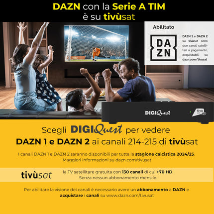 Digiquest decoder Tivùsat Classic Q10, Nero