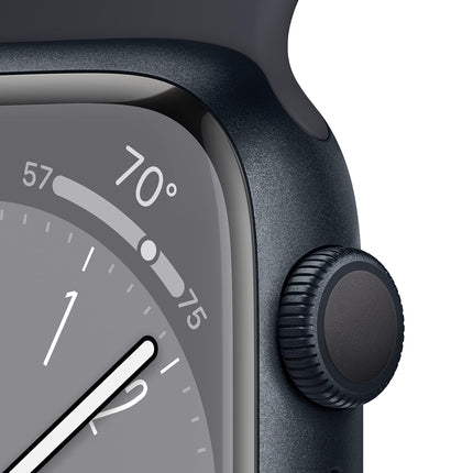 Apple Watch Series 8 (GPS, 45MM) Midnight Aluminum Case with Midnight Sport Band (Refurbished)