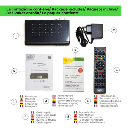 Digiquest kahe tuuneriga digitaalne maapealne vastuvõtja, DVB-T2, Full HD, väike väljaanne, videosalvesti, must