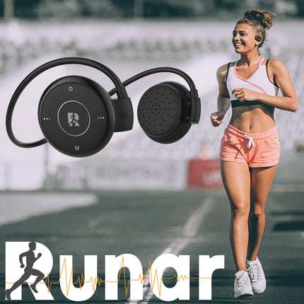 Runar - Jooksjate disainitud spordikõrvaklapid - Juhtmevabad Bluetooth V5.0, Kõrvakonksuga kõrvaklapid, Ideaalsed Sportimiseks, Sörkjooksuks, Jõusaali Treeninguks, Maratoniks, Sportkõrvaklapid Jooksmiseks