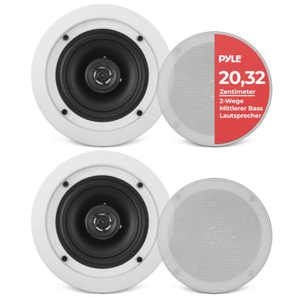 Pyle laekõlar, 200W laesisene kõlar, laekõlar Bluetoothiga, seinakõlar, laekõlar, 16,5 cm lame laesisene kõlar, kahesuunaline kõlar, kesksagedus-basskõlar