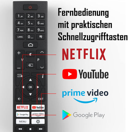 JVC LT-43VA3355 43-tolline televiisor/Androidi nutiteler (4K Ultra HD, HDR Dolby Vision, kolmekordne tuuner, Bluetooth, Dolby Atmos) [2023], must