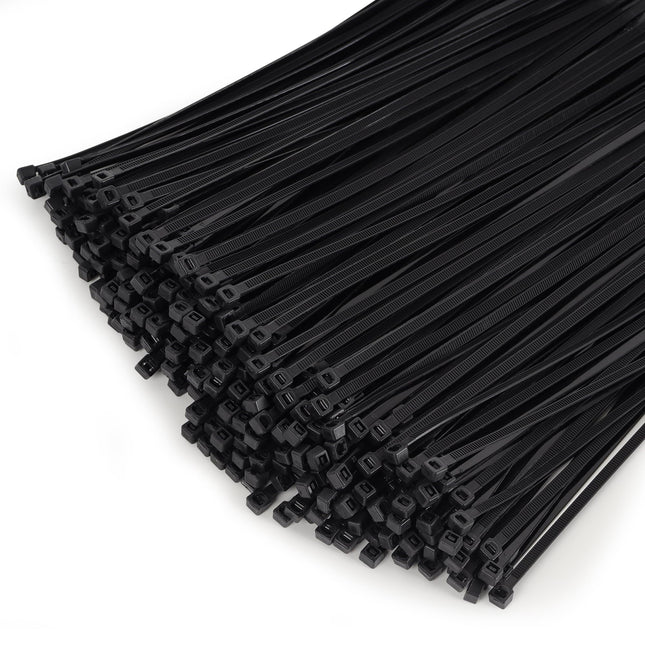 1000 tk 200 mm x 3,6 mm mustad kaablisidemed, tõmbetugevusega 18 kg. UV-kindlast nailonist plastist iselukustuvad multifunktsionaalsed kaablisidemed sise- ja välistingimustes kasutamiseks.