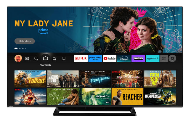 Toshiba 65-tolline Fire TV (4K UHD nutiteler, HDR Dolby Vision, kolmekordne tuuner, sisseehitatud Alexa, Onkyo heli) 65UF3F63DAZ