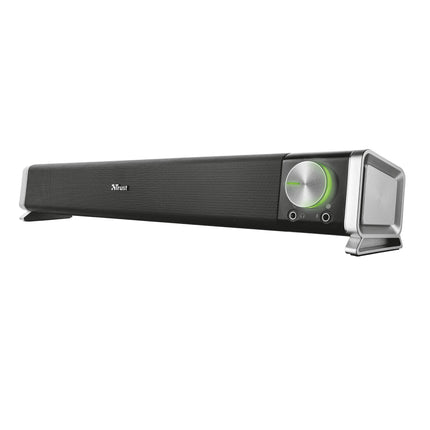 Trust Asto Soundbar kõlar (arvuti ja teleri jaoks) ja Amazon Basics Aux-kaabel, stereoaudiokaabel, 3,5 mm pesa - 3,5 mm pesa, 2,4 m