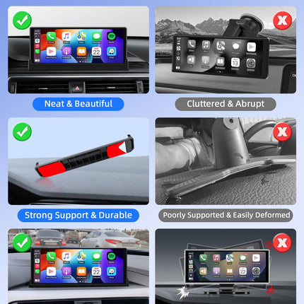 Jansite Carplay Android Auto ekraan eksklusiivse kronsteiniga, 10,26-tolline puutetundlik automängu ekraan GPS-navigatsiooniga Bluetooth sõbra ekraan Siri/GOO-gle'iga