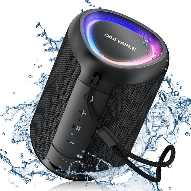 Deeyaple A46 Bluetooth Speaker Bluetooth 5.3, Surround Sound, Compact and Portable, 10 Hours Battery Life, TF Card Playback, Microphone, 3.5mm Audio Input