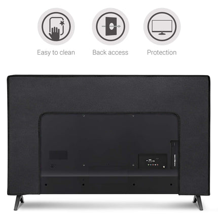 kwmobile 75" TV Cover - Indoor TV Screen Protector Cover - TV Screen Dust Cover - Black