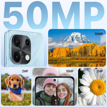 UMIDIGI Note 100 5G Handy Ohne Vertrag,12GB+128GB/1TB Smartphone,Android 14 Octa Core Handy, 6,8" HD+ 120Hz Display,50MP+16MP Kamera, Dual SIM 5G Handys,5000 mAh Akku/Face ID/Fingerprint/GPS/OTG
