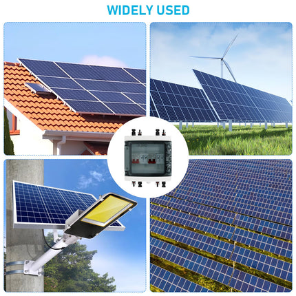 Ülepingekaitse PV, DC 40A/1000V lahklüliti, piksekaitselüliti (2 sisse ja 2 välja), päikesepaneelide ühenduskarp IP65 veekindlusega