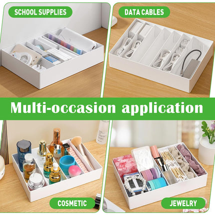 VZXZXE 2 pieces cable organizer box plastic 26 * 18 * 5.5cm charging cable organizer cable storage box cable organizer box organizer box with cable ties transparent