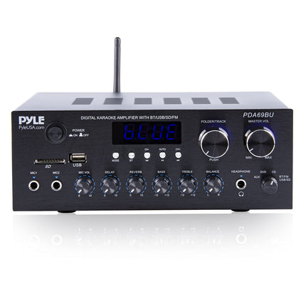 Pyle HiFi võimendi, HiFi stereo võimendi, minivõimendi, Bluetooth võimendi, võimendi, 300W HiFi vastuvõtja, stereovõimendi, Bluetooth võimendi - MP3, USB, SD, AUX, RCA, mikrofon, kõrvaklapid, FM