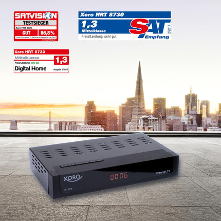 Xoro HRT 8730 DVB-C kaabelvastuvõtja USB 2.0 meediapleieriga, PVR-valmidusega, Timeshiftiga, sobib kõikidele kaabelvõrkudele, must