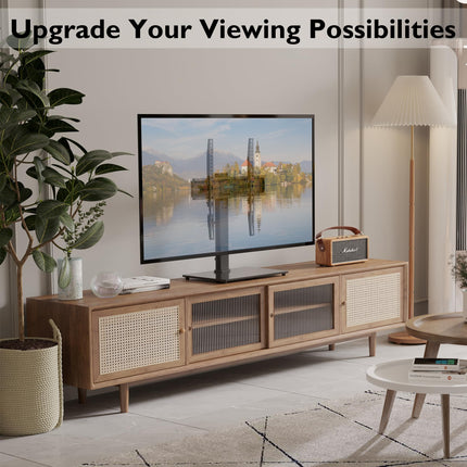 BONTEC telerialuse pöörlev alus 26–55-tollistele LCD LED OLED plasmateleritele ja kumeratele teleritele kuni 45 kg, kõrguselt reguleeritav ja stabiilne. Max. VESA 400x400