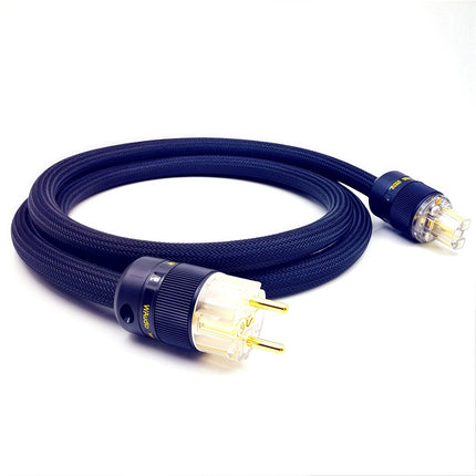 WAudio 10AWG Audio Power Cable - EU Standard HiFi Power Cable with Schuko Plug and IEC Plug Black (1M)