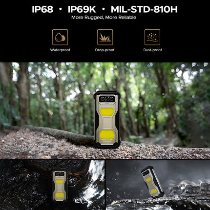 DOOGEE V MAX S 5G Outdoor Smartphone-22000mAh/33W, Android 14 Mobile Phone Without Contract 24GB+256GB, 6.58" FHD+120Hz Construction Site Phone, 108MP+20MP+16MP+2MP, Dual Camping Lights/Face ID/Fingerprint Recognition