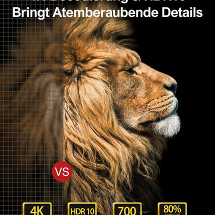 Ultimea projektor Full HD 1080P natiivne autofookuse ja 6D keystone-korrektsiooniga, projektor 4K kodukino toetab 700 ANSI 21 000 luumenit, 5G WiFi projektor Bluetooth, välistingimustes kasutatav projektor iOS/Android/TV Stick jaoks