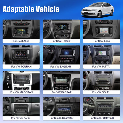 [2+64G] CAMECHO Android 13 autoraadio VW Golf 5, Golf 6, Skoda Polo, Passat Tiguan Touranile koos Carplay/Android Auto/Mirrorlinkiga, 8-tolline mahtuvuslik puuteekraan WiFi, GPS, FM, Bluetooth